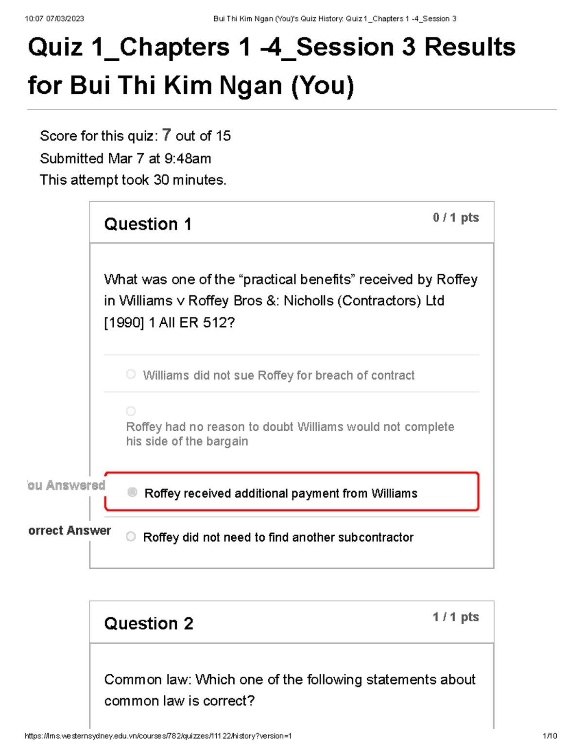 Quiz History Quiz 1 Chapters 1 -4 Session 3 - Quiz 1_Chapters 1 -4 ...