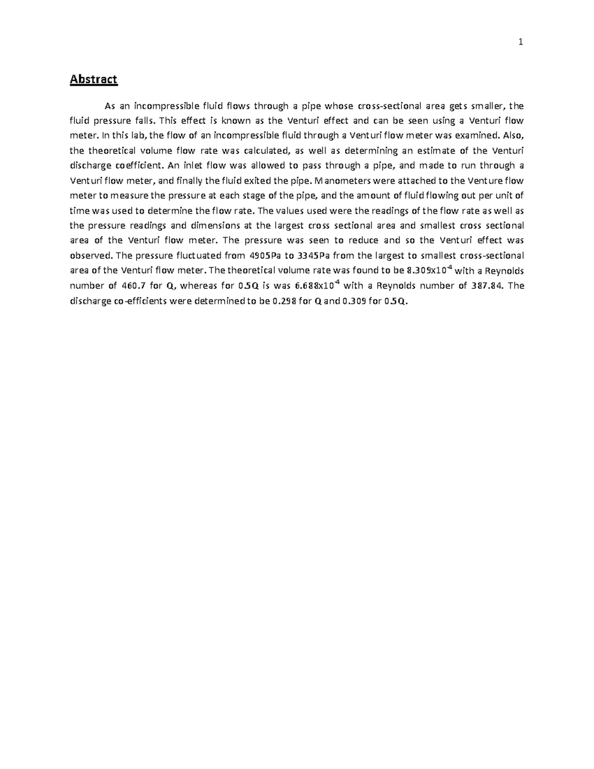 Lab-4 - this is the prelab for fluid and mechanics that has all the ...