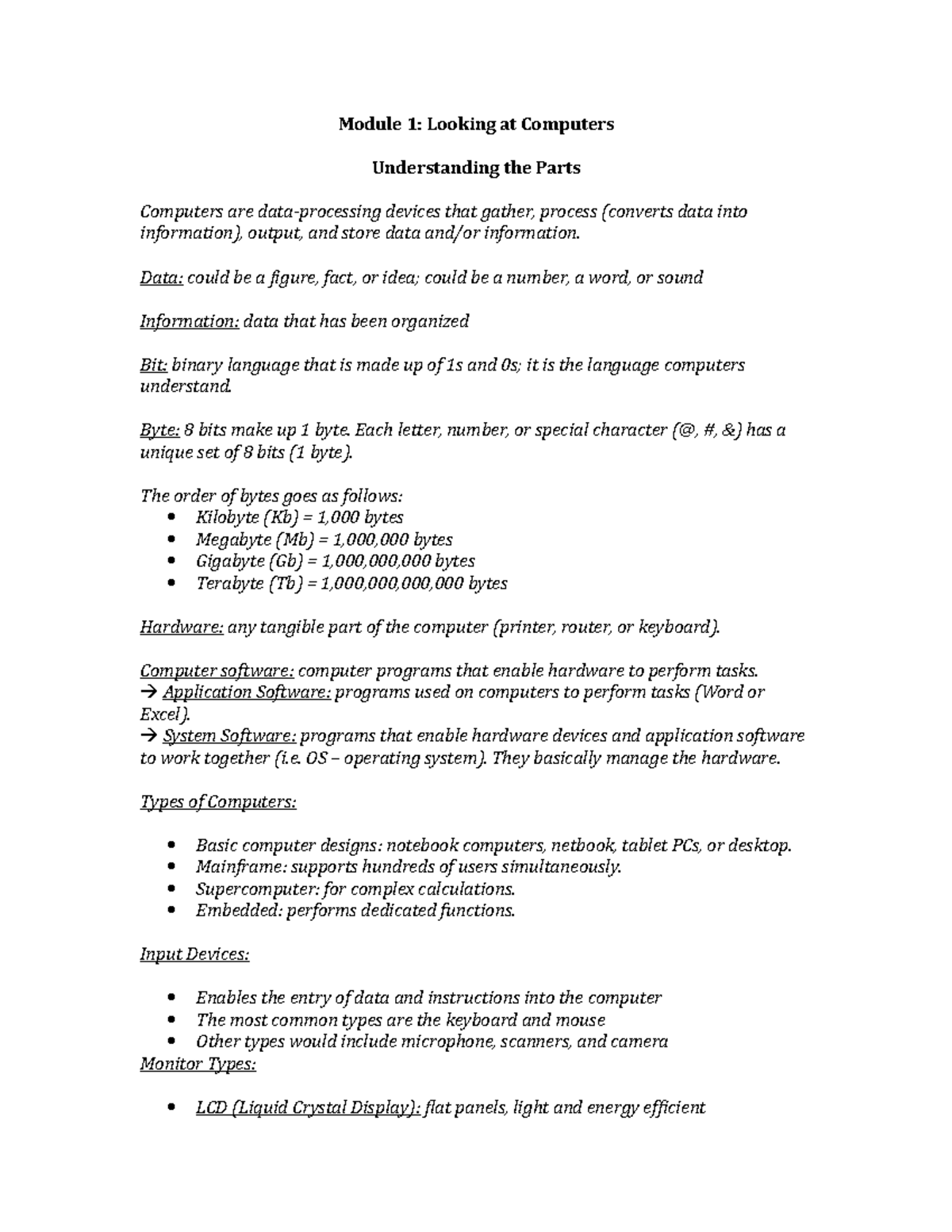 Lecture notes, lectures Modules 1-4 - Midterm Notes, Understanding the ...