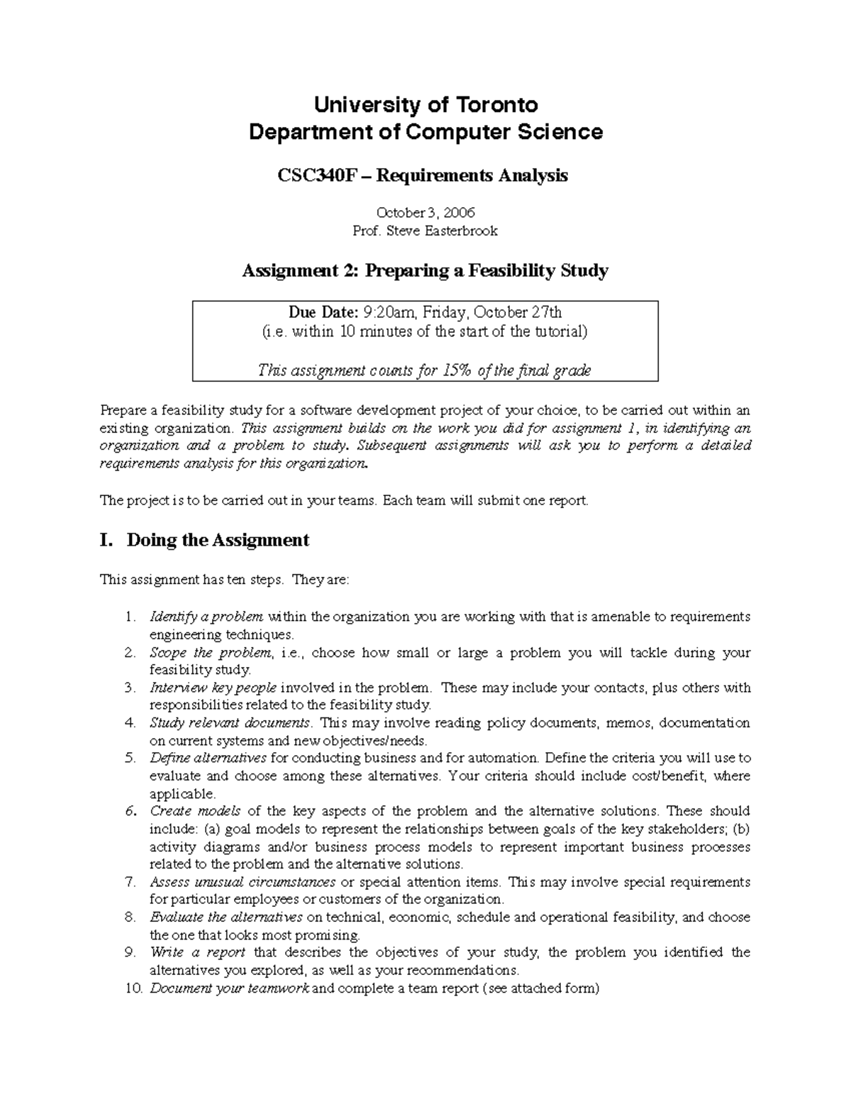 Assignment 2 - University of Toronto Department of Computer Science ...