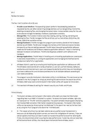 CIS 190 final assignment 1 - CIS 190: SYSTEM HARDWARE CONCEPTS CIS 190 ...