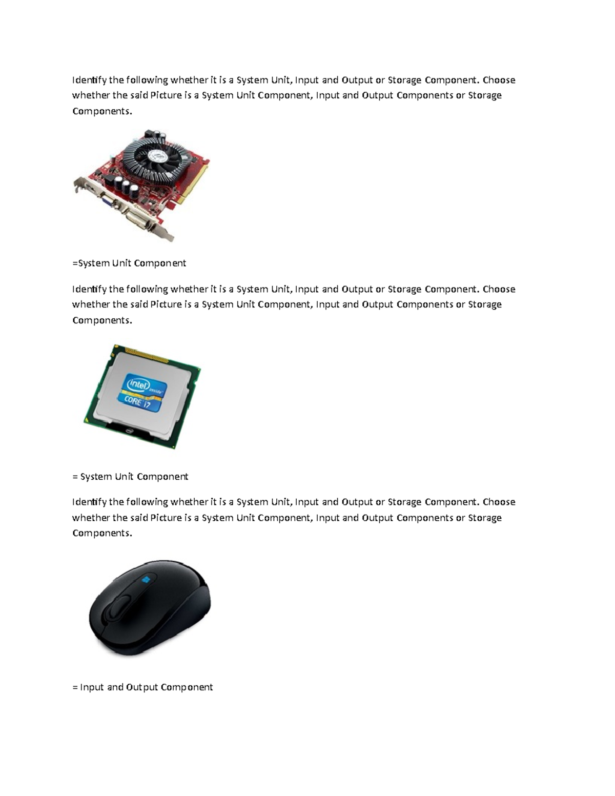 Introduction to computing Midterms quiz 1 - whether the said Picture is ...