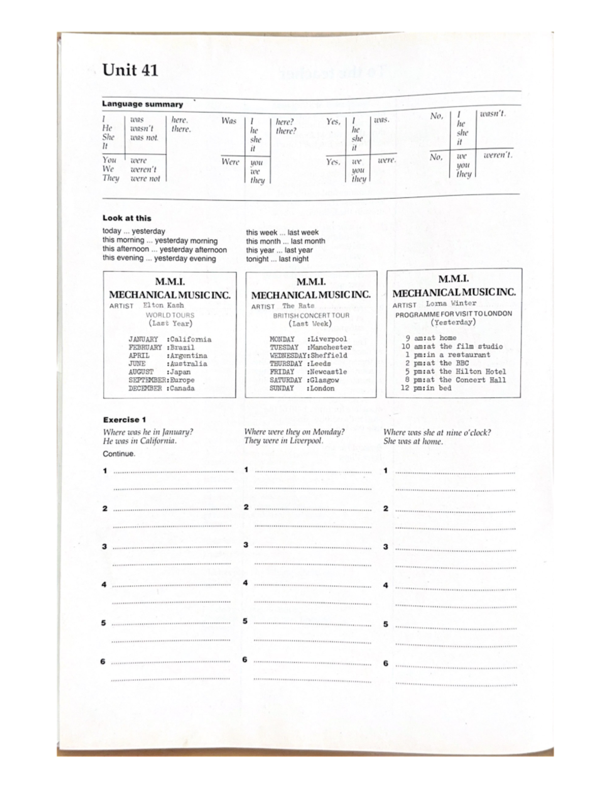 Unit 41 - EJERCICIOS VARIADOS UNIDAD 41 - Unit 41 Language summary I ...