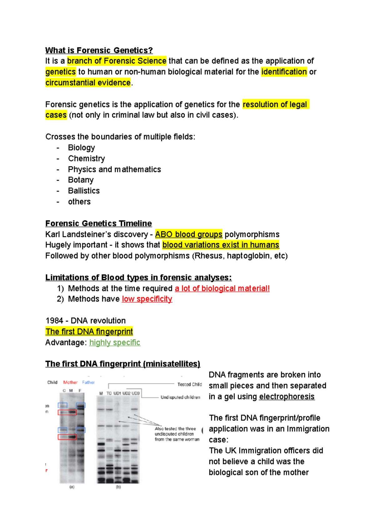 Introduction To Forensic Genetics - What Is Forensic Genetics? It Is A ...