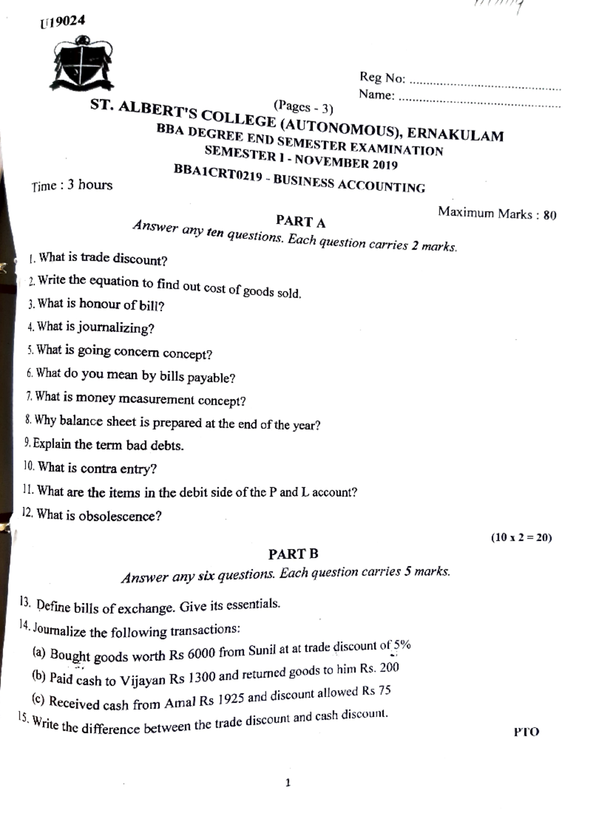 Sem 1 Previous Year Question Papers Business Communication Studocu