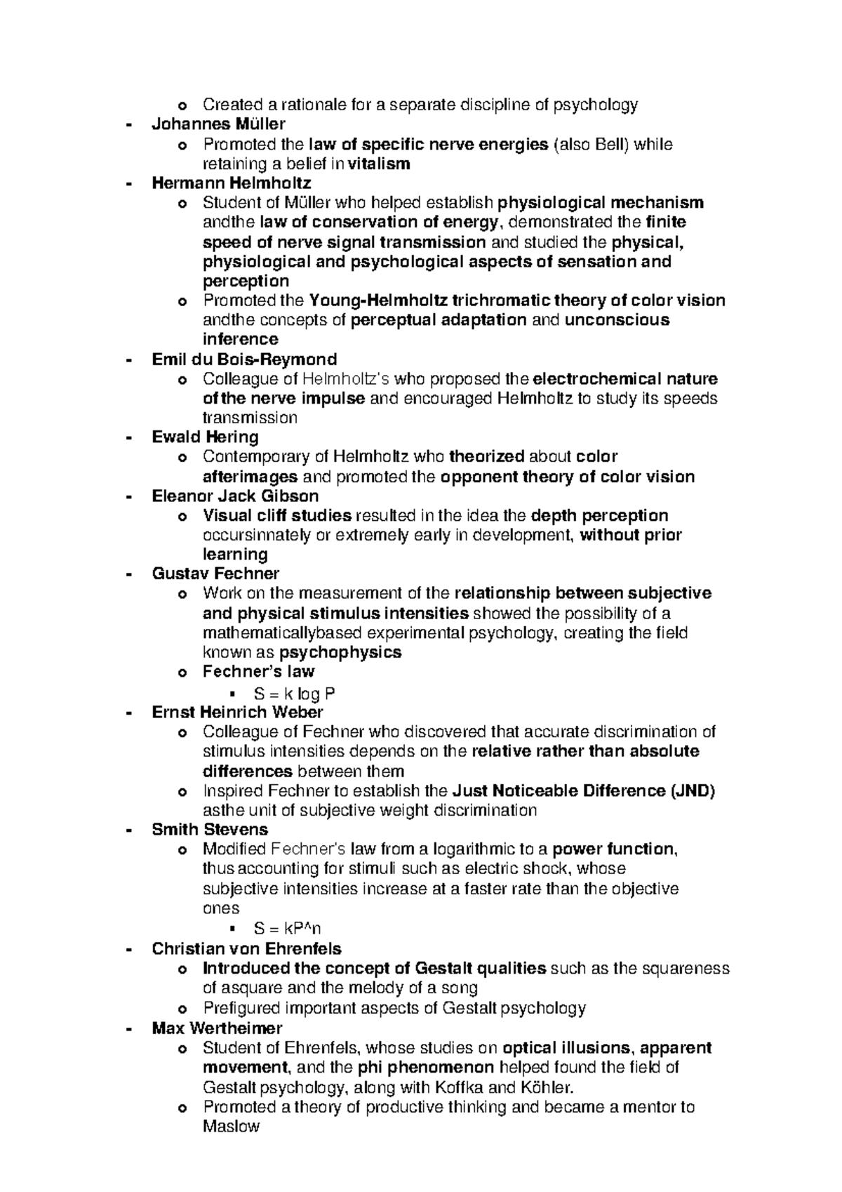 History of Psyhcology Important people 6-10 - o Created a rationale for ...