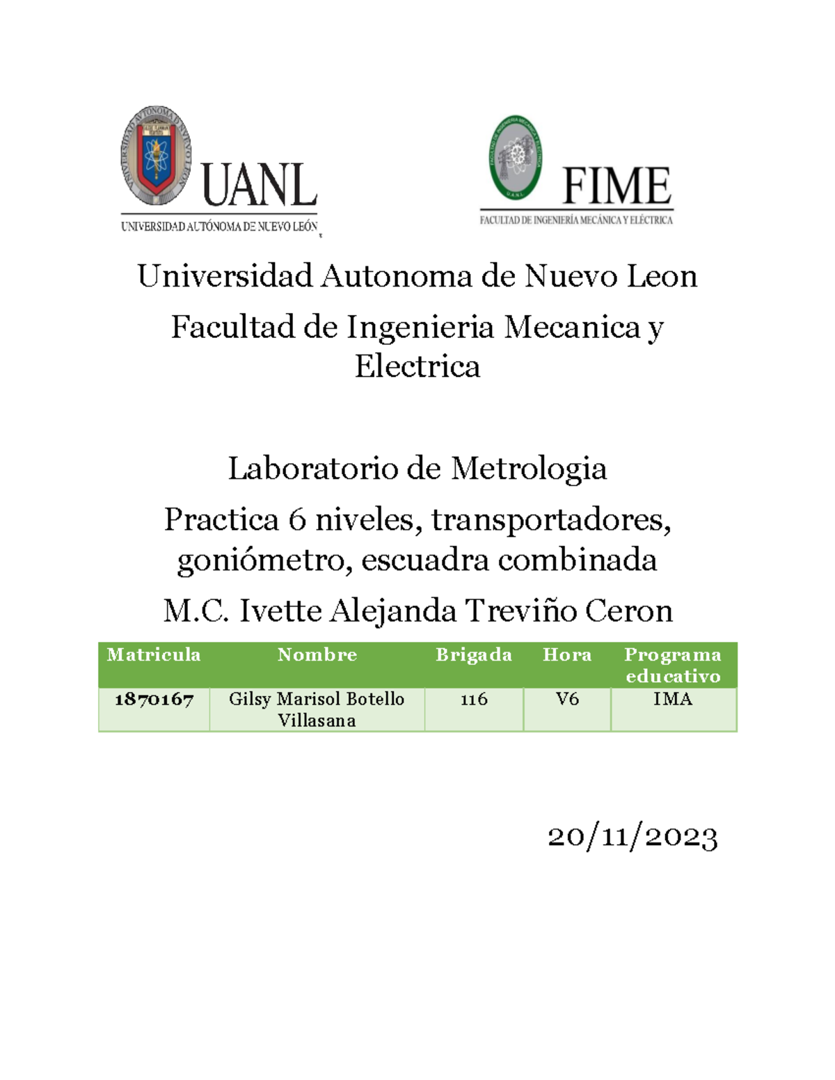 Practica 7 - Universidad Autonoma de Nuevo Leon Facultad de Ingenieria ...