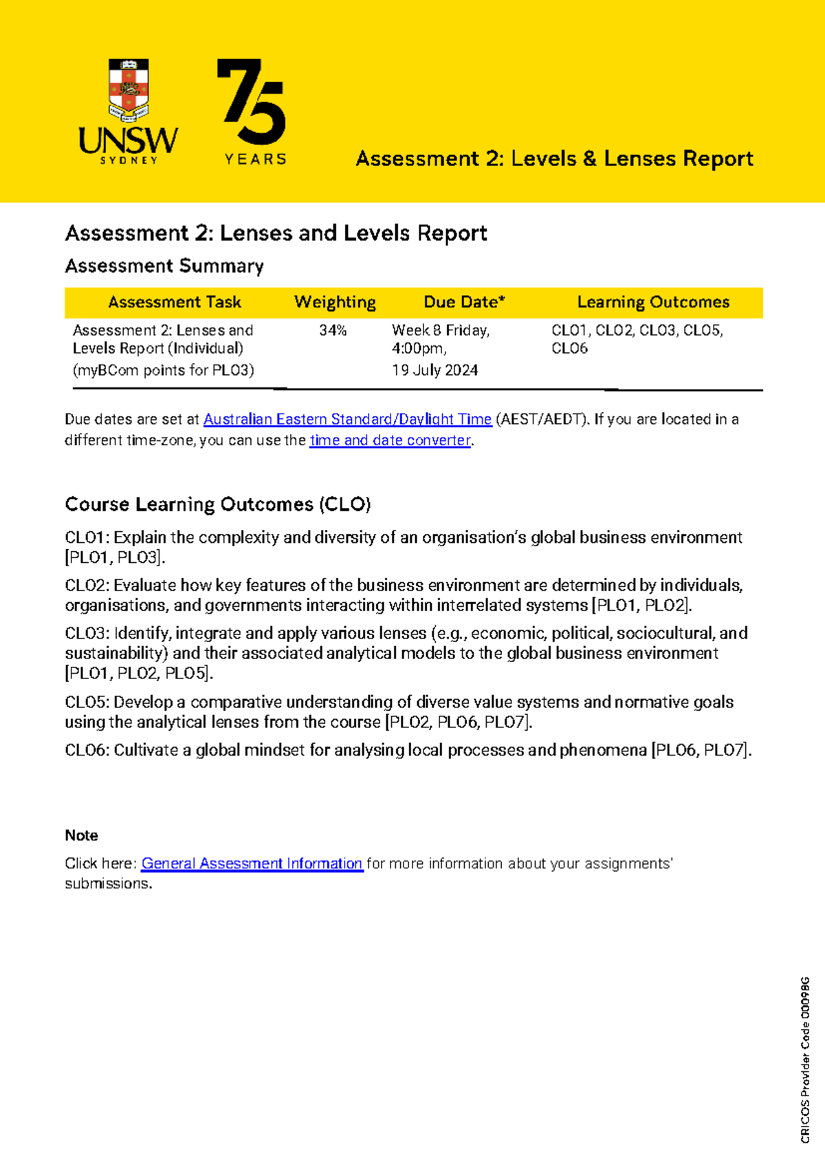 COMM1150 A2 Lenses and Levels Report Final - Assessment 2: Lenses and ...