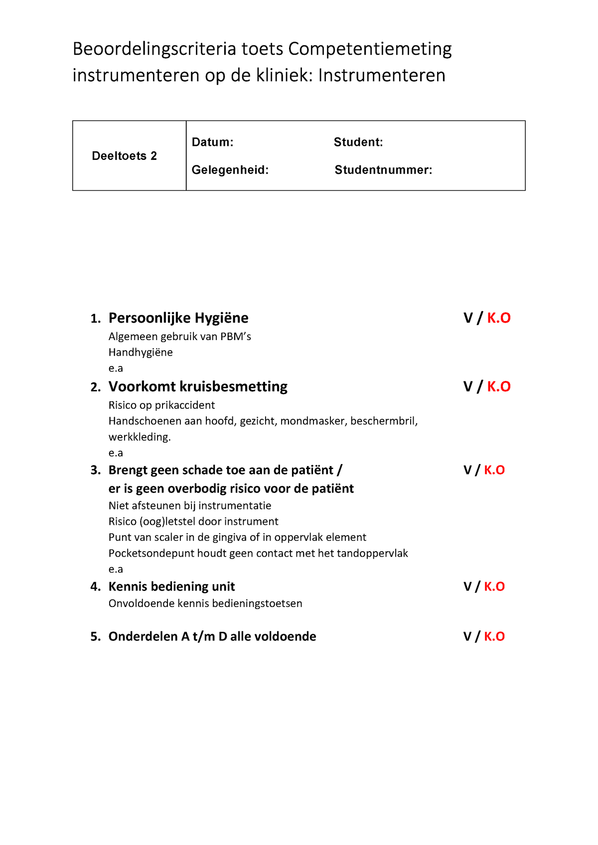 Beoordelingscriteria Toets Competentiemeting Instrumenteren Deeltoets 2 ...