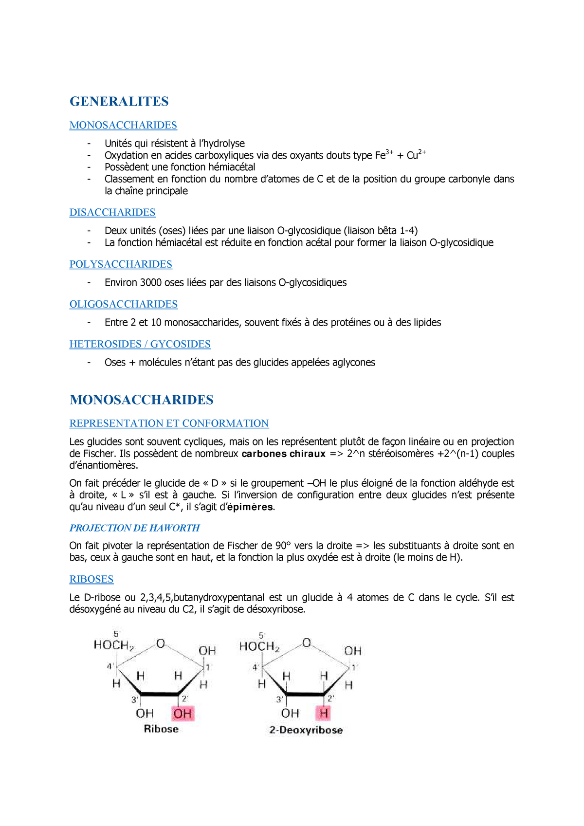 sucres du groupe acétal