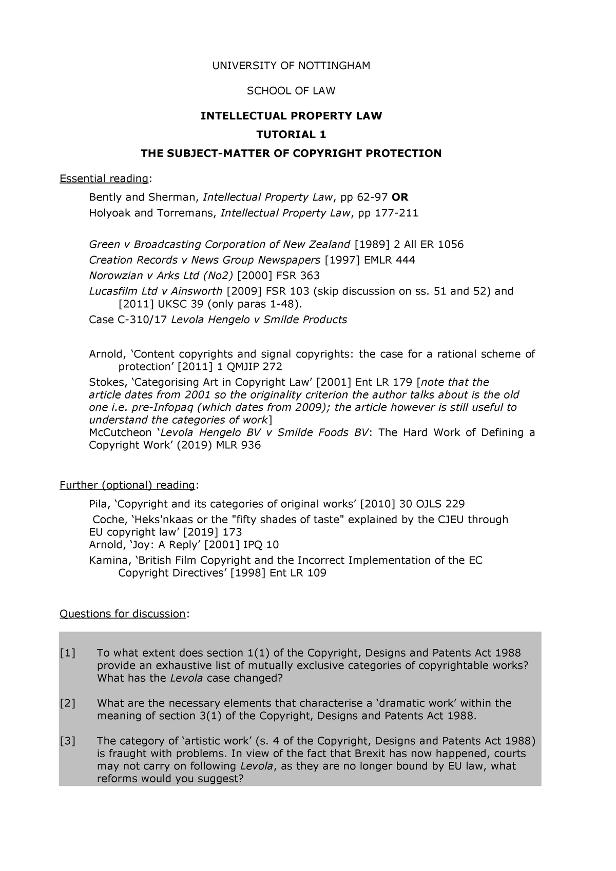 Intellectual Property Tutorial Reading 2023 2024 UNIVERSITY OF   Thumb 1200 1698 