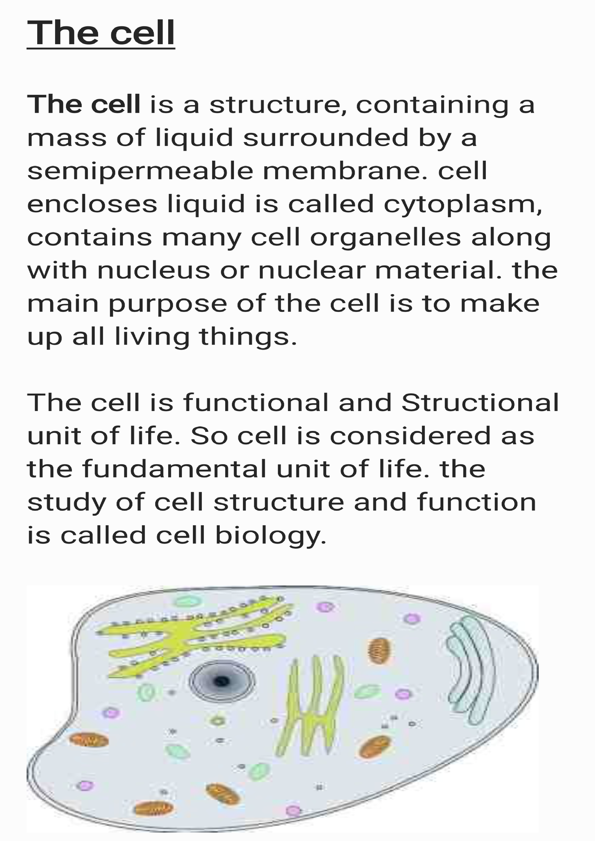 THE CELL History, Types, Structure, Organelles AND ITS Functions ...