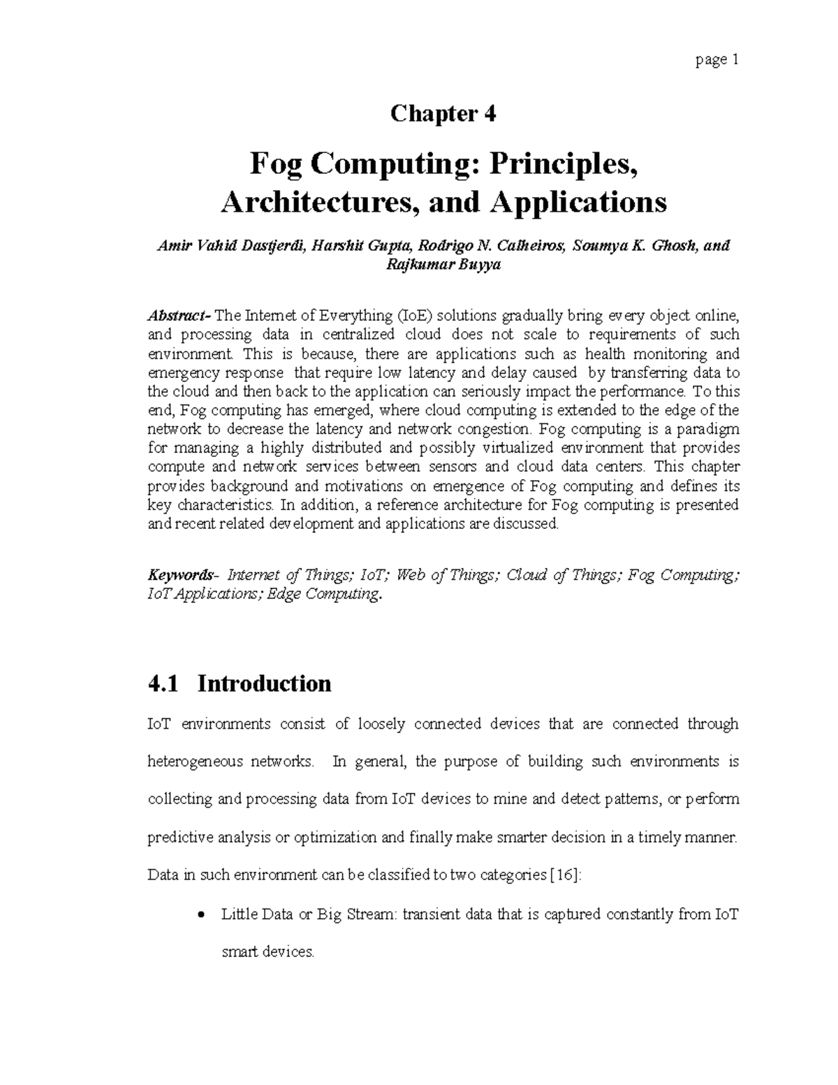 Fog - seminar material - Chapter 4 Fog Computing: Principles ...