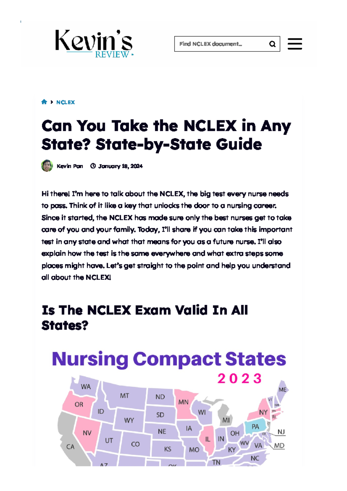 Can you take the nclex in any state NCLEX Can You Take the NCLEX in