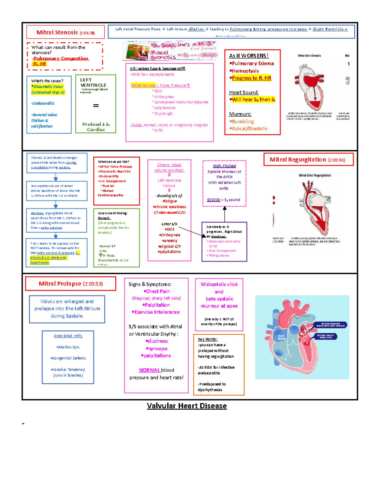 Heart Valves disorders / Valvular Heart Disease As it WORSENS