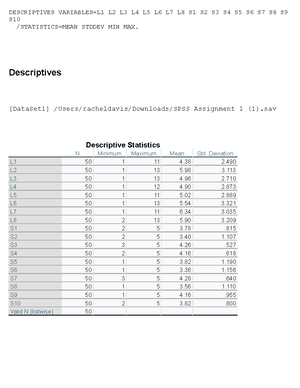 spss assignment 3