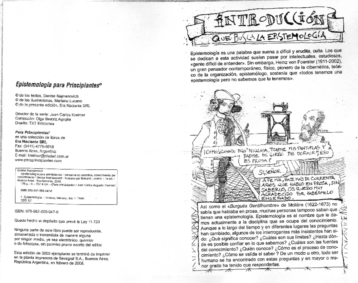 Libro de Epistemologia para principiantes - Epistemología del campo
