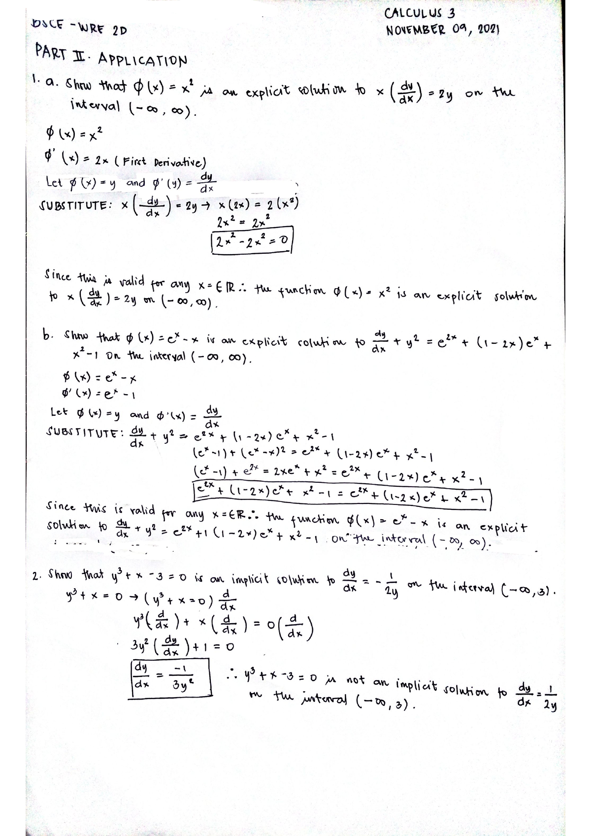 BSCE-WRE 2D PART 2 Application - Differential Equation - Studocu