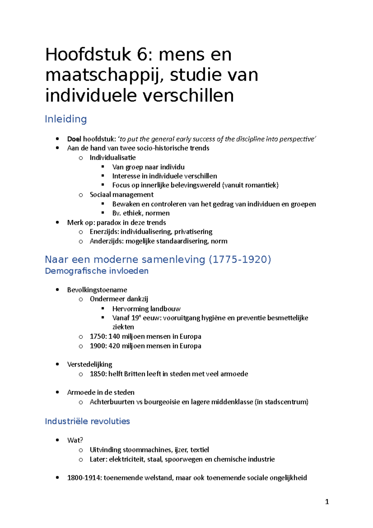 Hoofdstuk 6-Mens En Maatschappij, Studie Van Individuele Verschillen ...