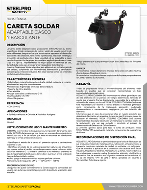 Careta Soldar Adaptable A Casco y Basculante Steelpro 501403