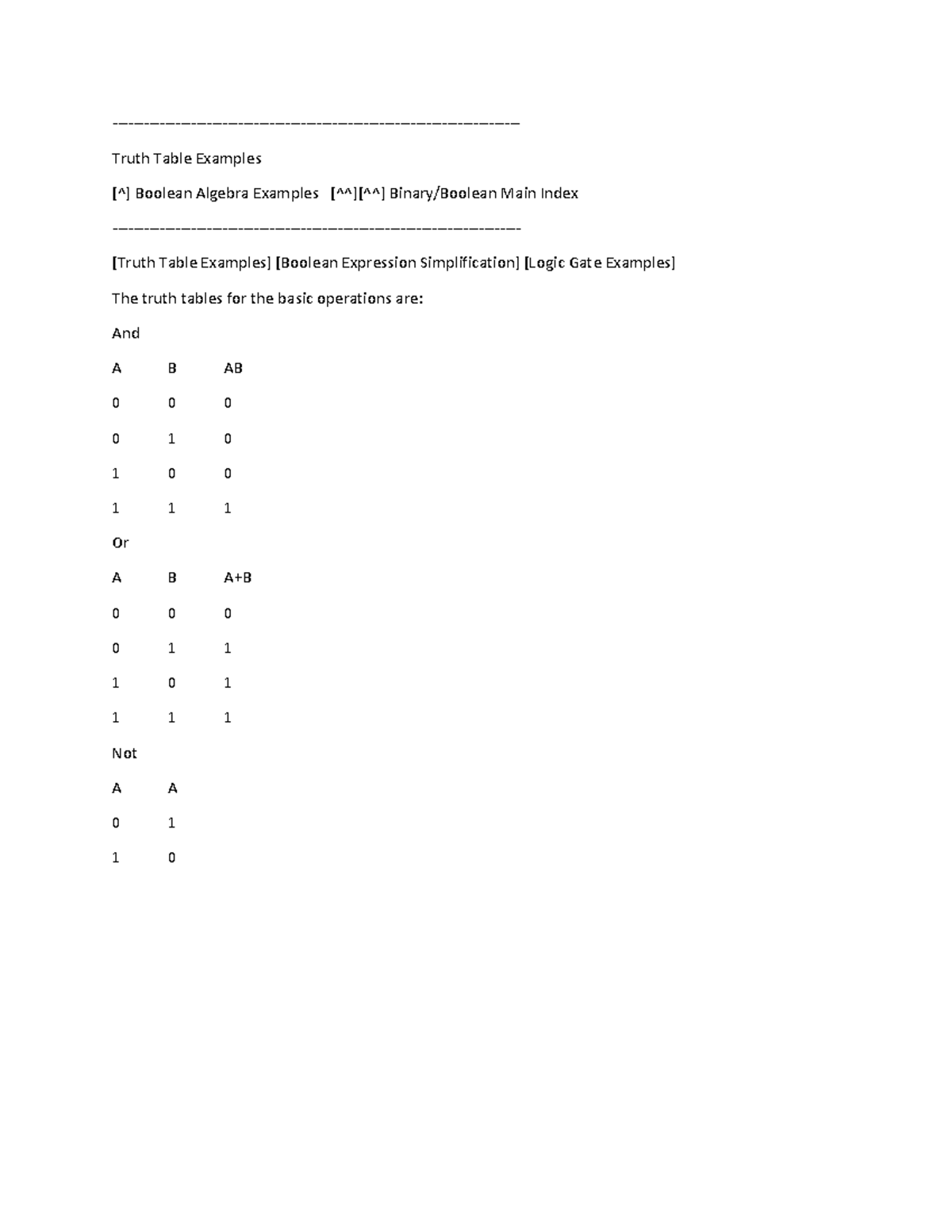 Examples Constructing truth table - Truth Table Examples [^] Boolean ...