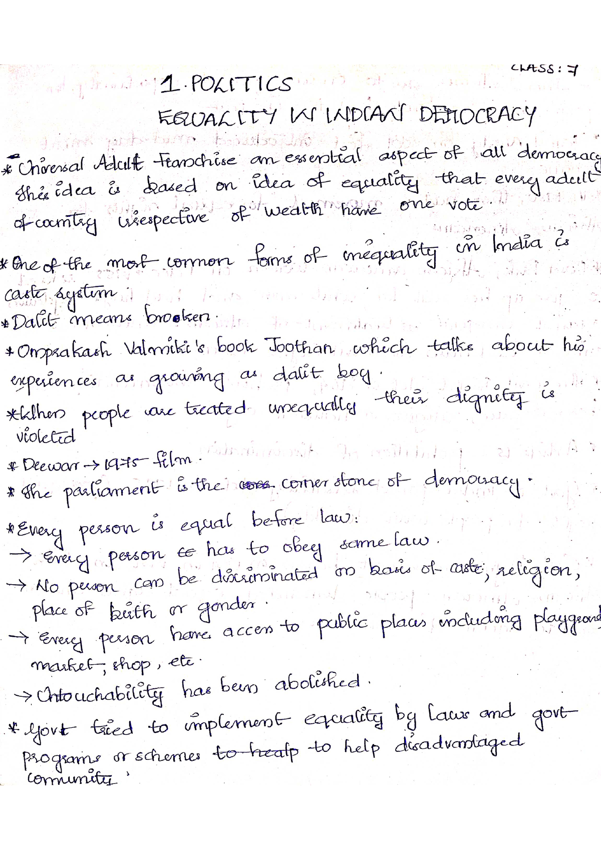 equality-in-indian-democracy-politics-7-notes-bsc-h-physics-studocu