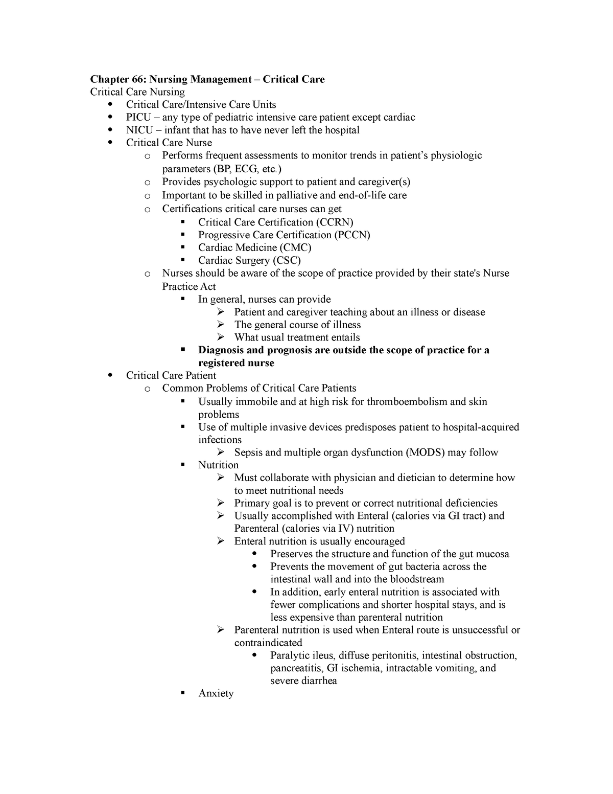 319240278 Critical Care Nursing Notes 2 Med Surg - Chapter 66: Nursing ...