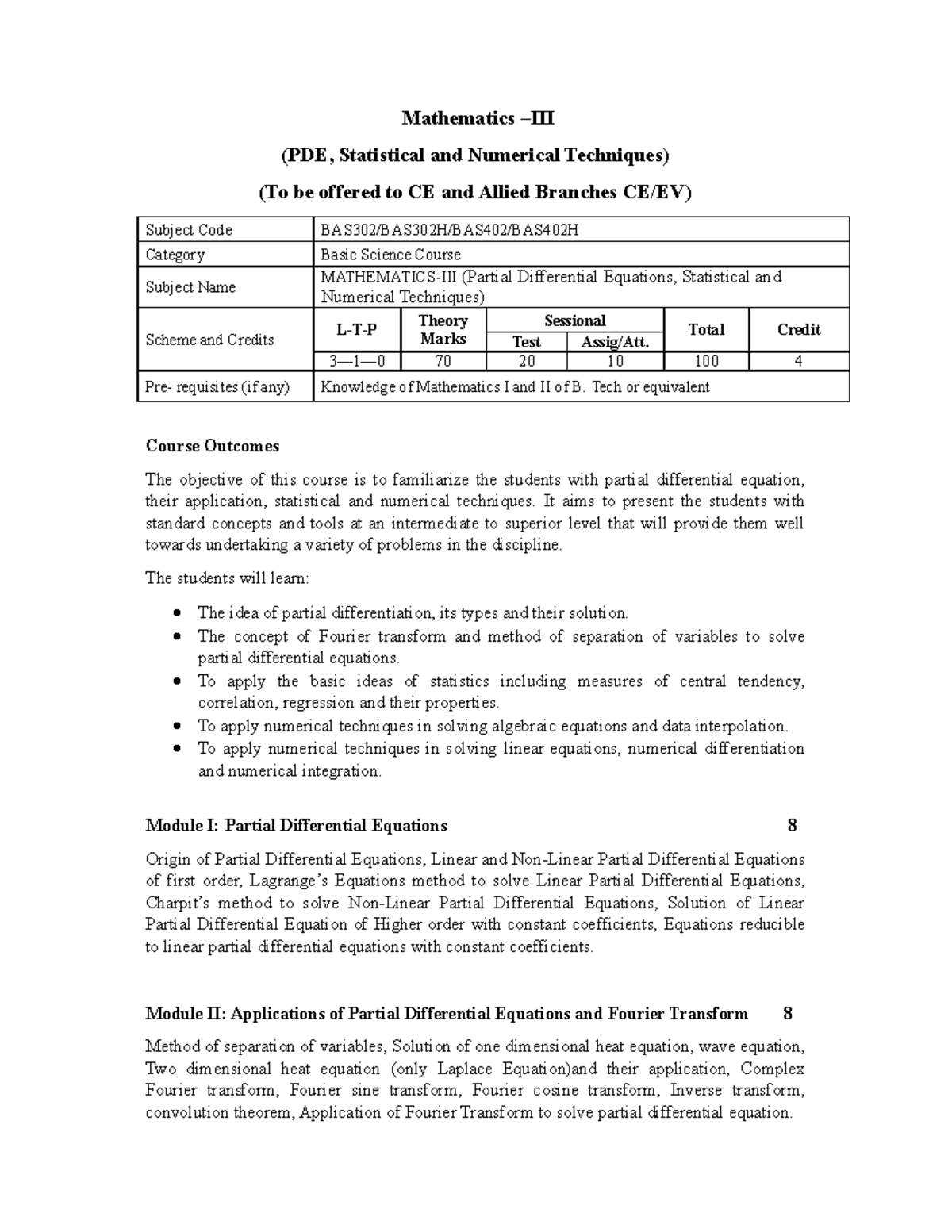 Mathematics Iii Mathematics Iv Mathematics V Mathematics Iii Pde Statistical And Numerical Mathematics Iii Mathematics Iv Mathematics V Mathematics Iii Pde Statistical And Numerical