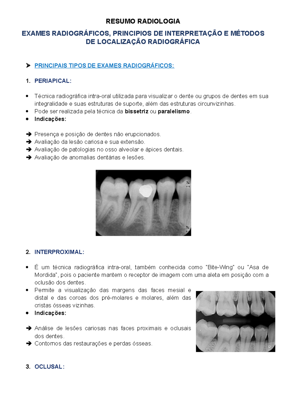 Estudo Radiográfico do Crânio  Resumos Diagnóstico por Imagem