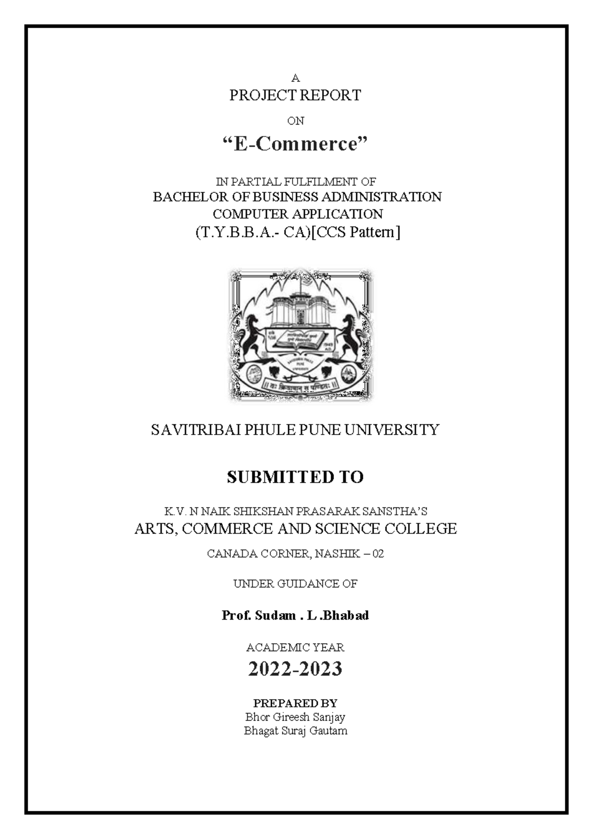 python e commerce report - A ####### PROJECT REPORT ON “E-Commerce” IN ...