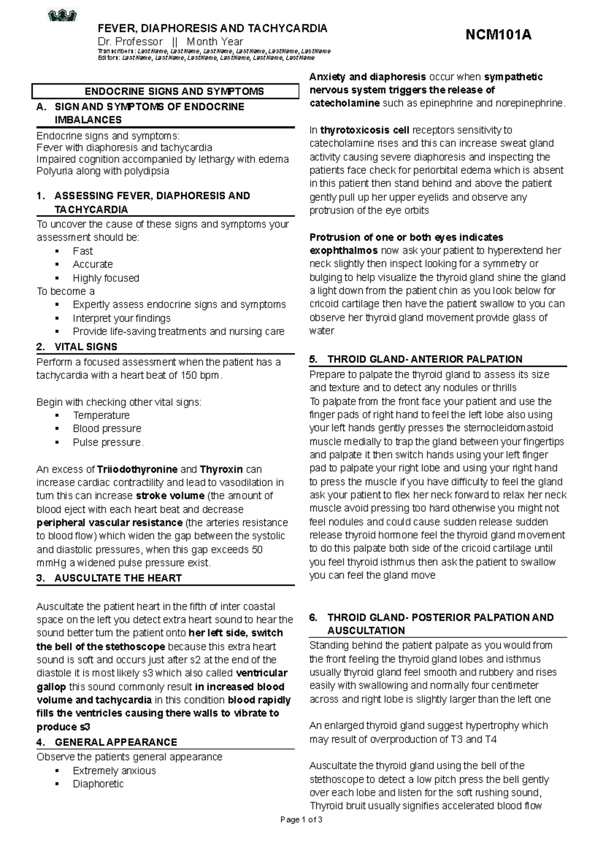 Diaphoresis - diaphrosis - FEVER, DIAPHORESIS AND TACHYCARDIA Dr ...