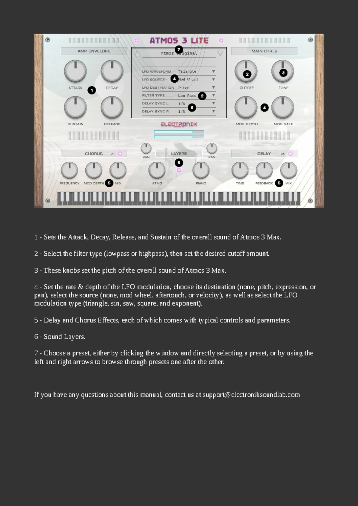 Atmos 3 LITE - Basic Manual - 1 - Sets the Attack, Decay, Release, and ...