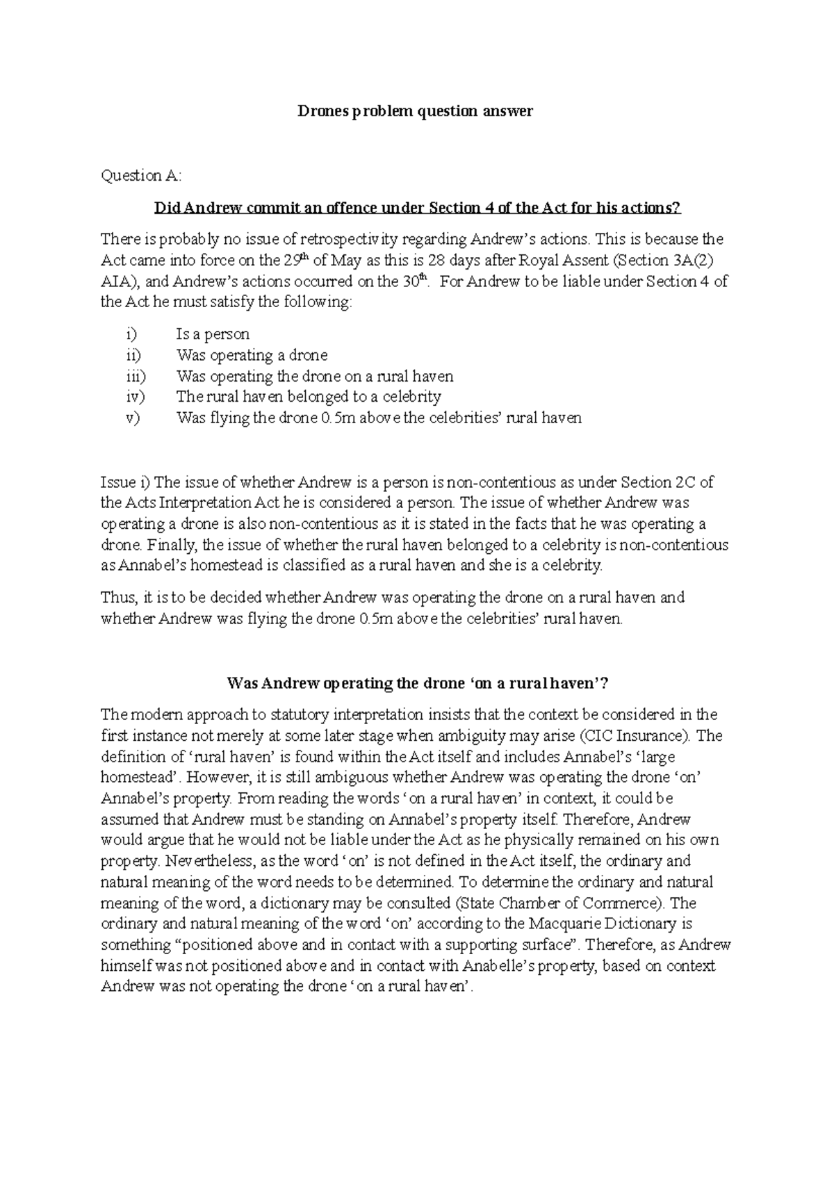 Drones problem question answer - Drones problem question answer ...
