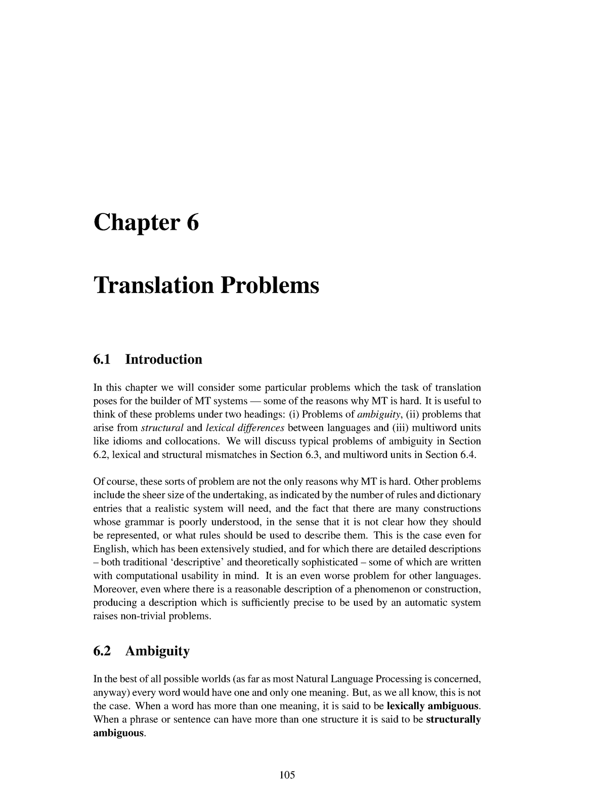 essay about translation problems