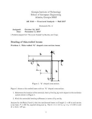 Homework+3+Solution - Homework - AE 3140 Aerospace Structures Homework ...