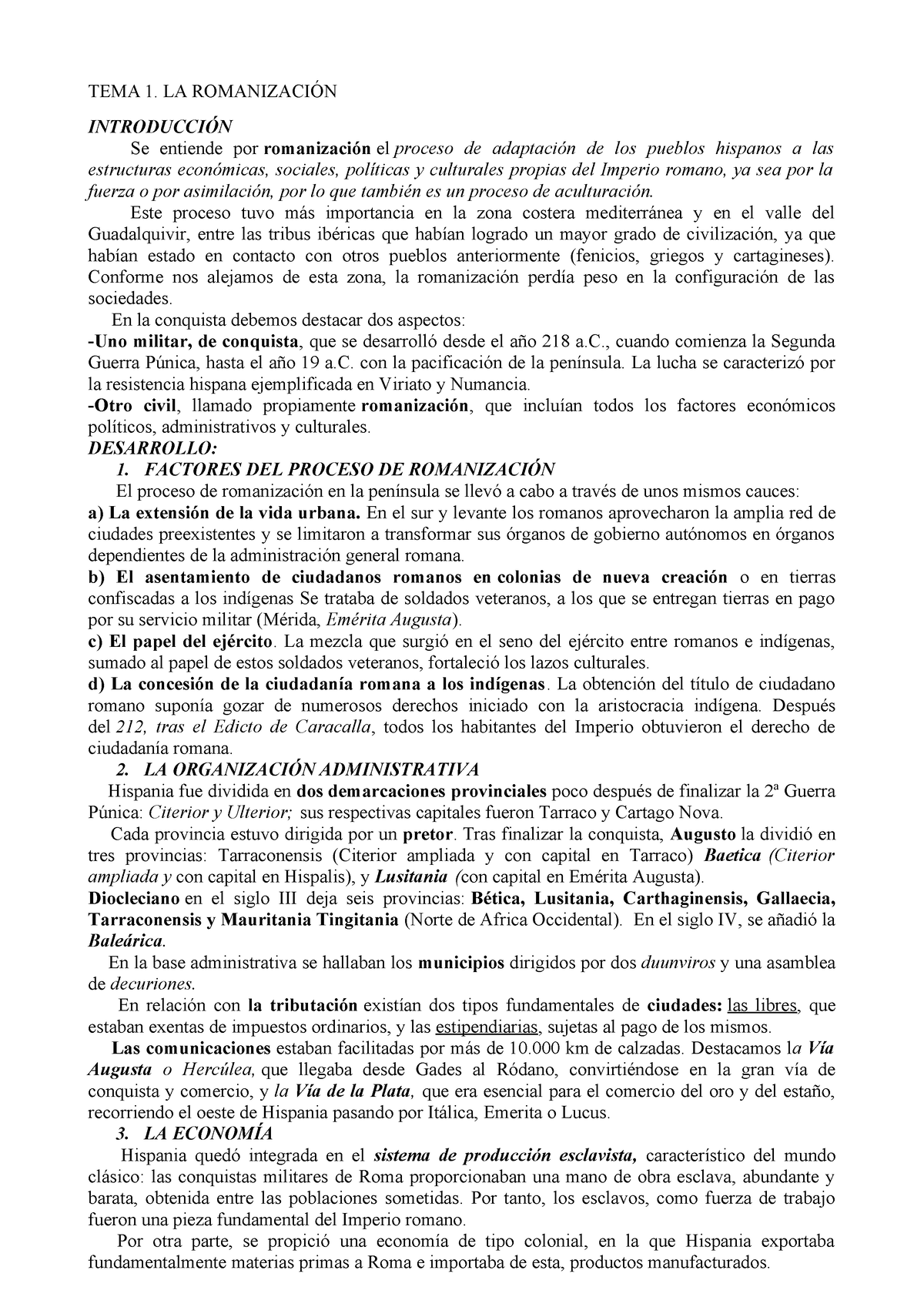 La Romanización Tema 1 La RomanizaciÓn IntroducciÓn Se Entiende Por Romanización El Proceso 4036