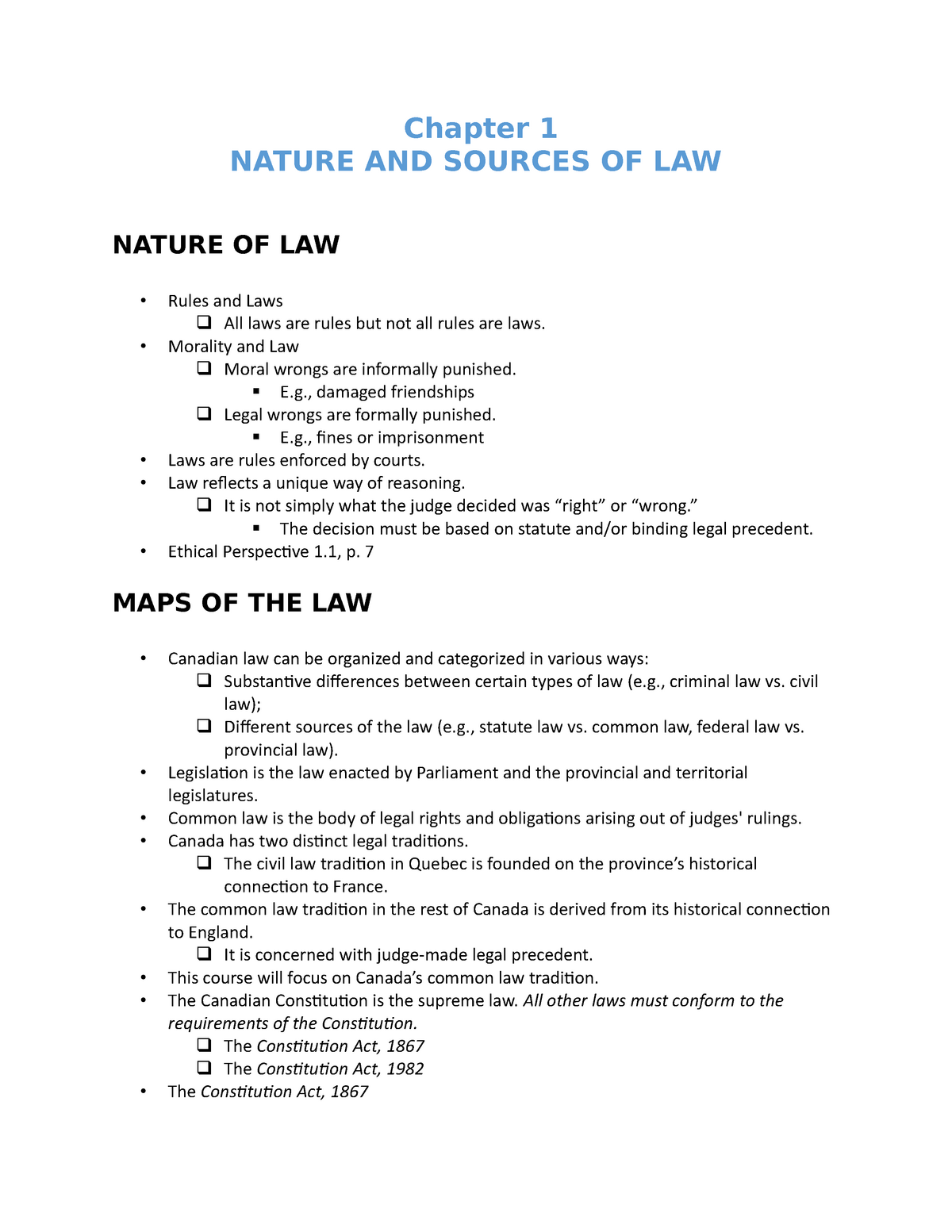 nature of law short essay