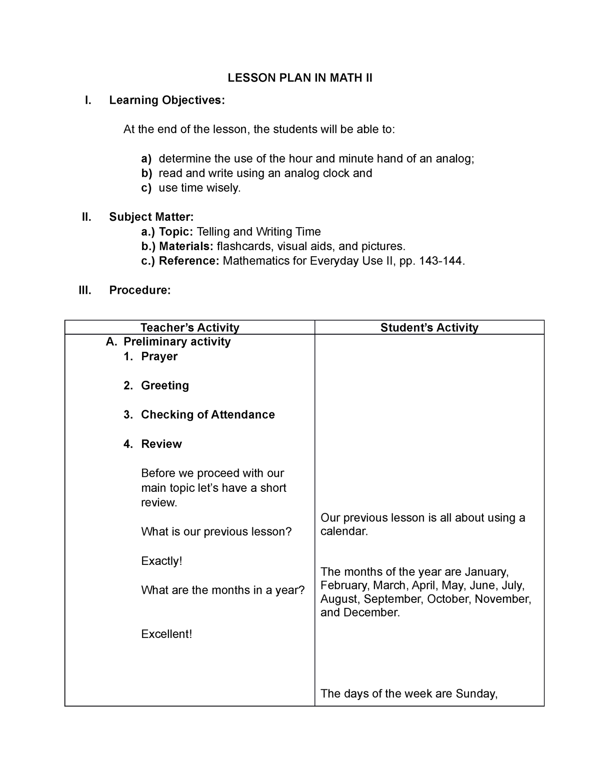 Lesson PLAN IN MATH Ll Final DEMO 1 1 1 LESSON PLAN IN MATH II I 