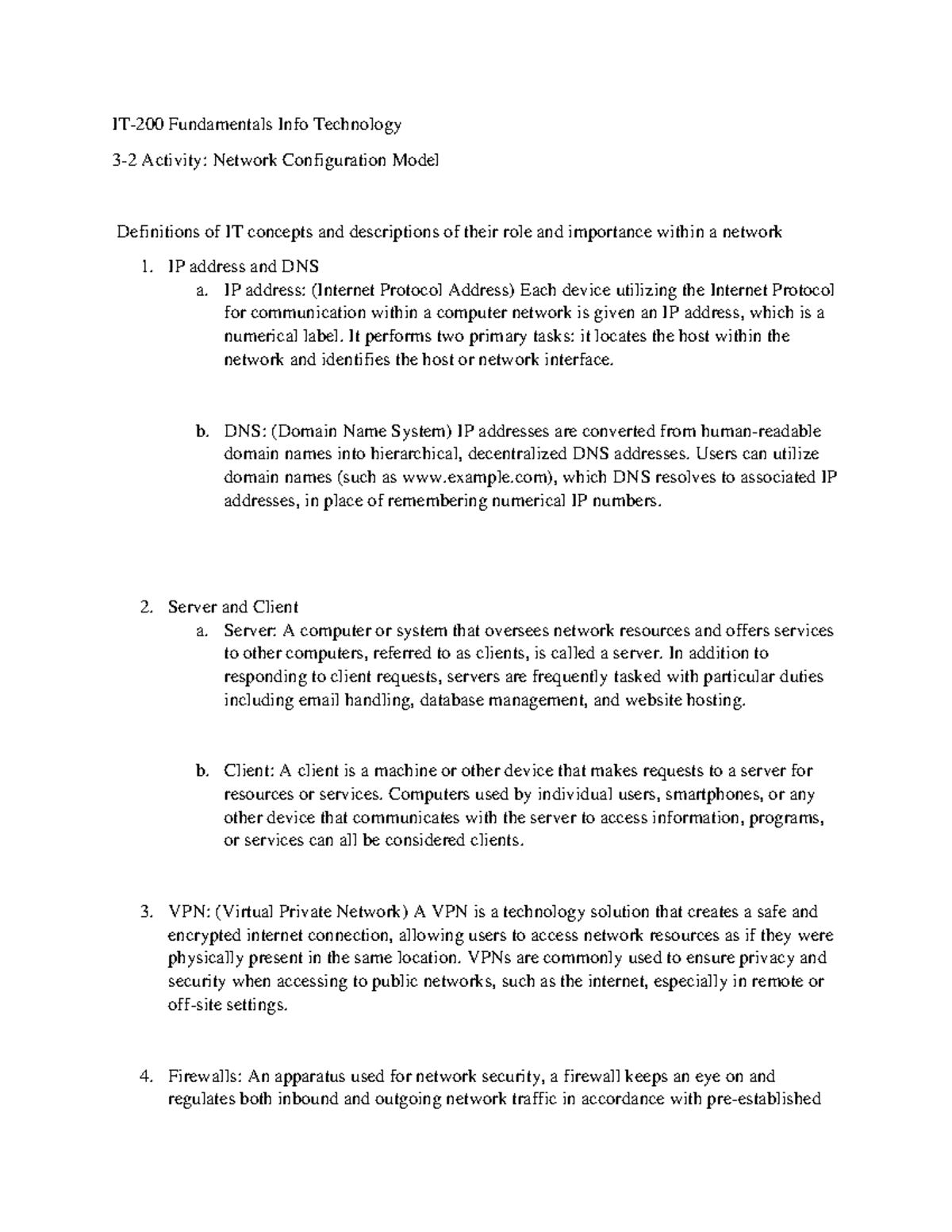 3-2 Activity - IT-200 Fundamentals Info Technology 3 - 2 Activity ...