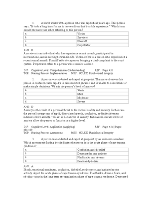 Chapter 4 Practice Exam Questions - A Patient Asks A Nurse, “What Are ...