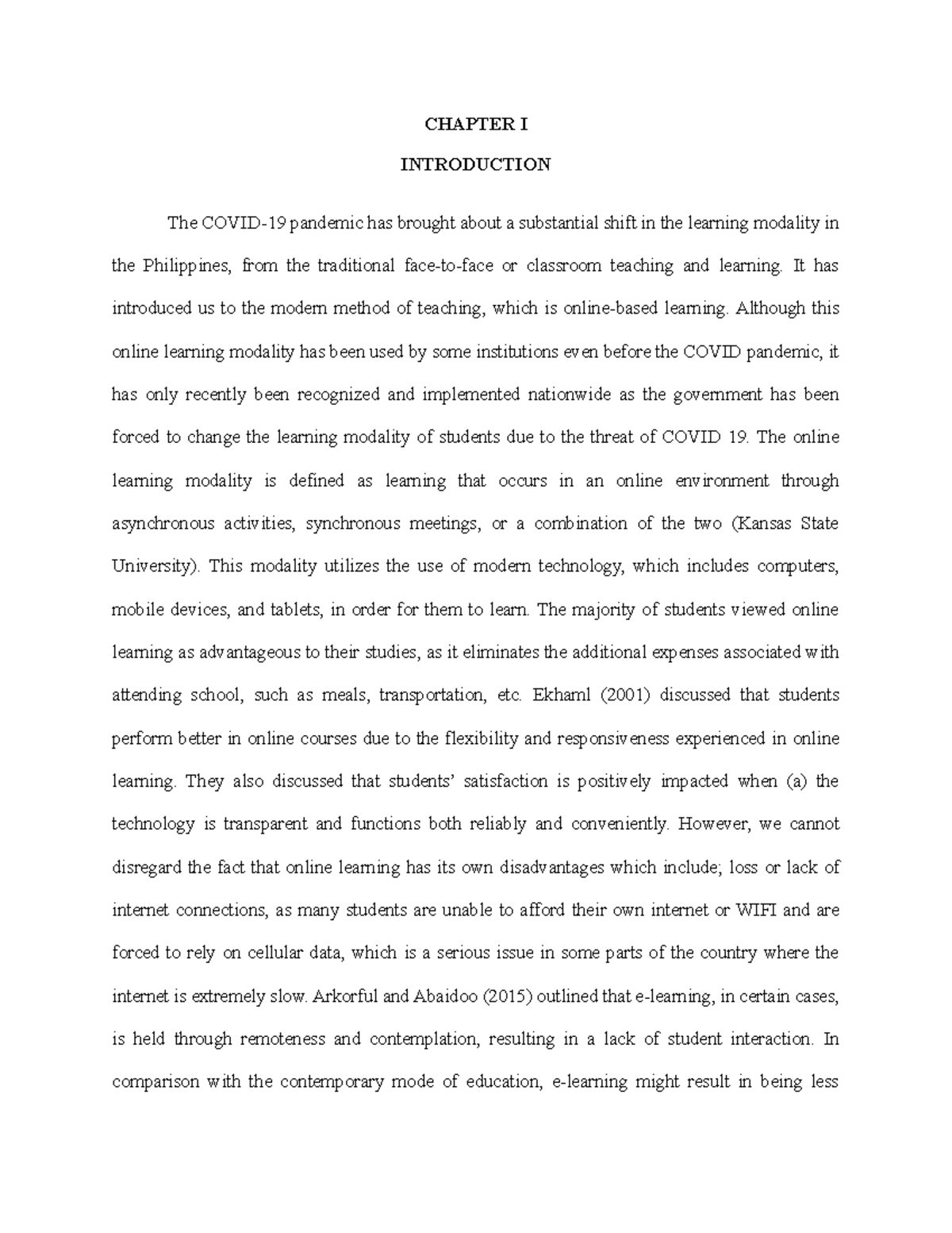 Chapter I - notes - CHAPTER I INTRODUCTION The COVID-19 pandemic has ...