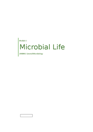 Module 2 - Notes - 3 and 4 Module 2 Structure & Function of Microbes ...