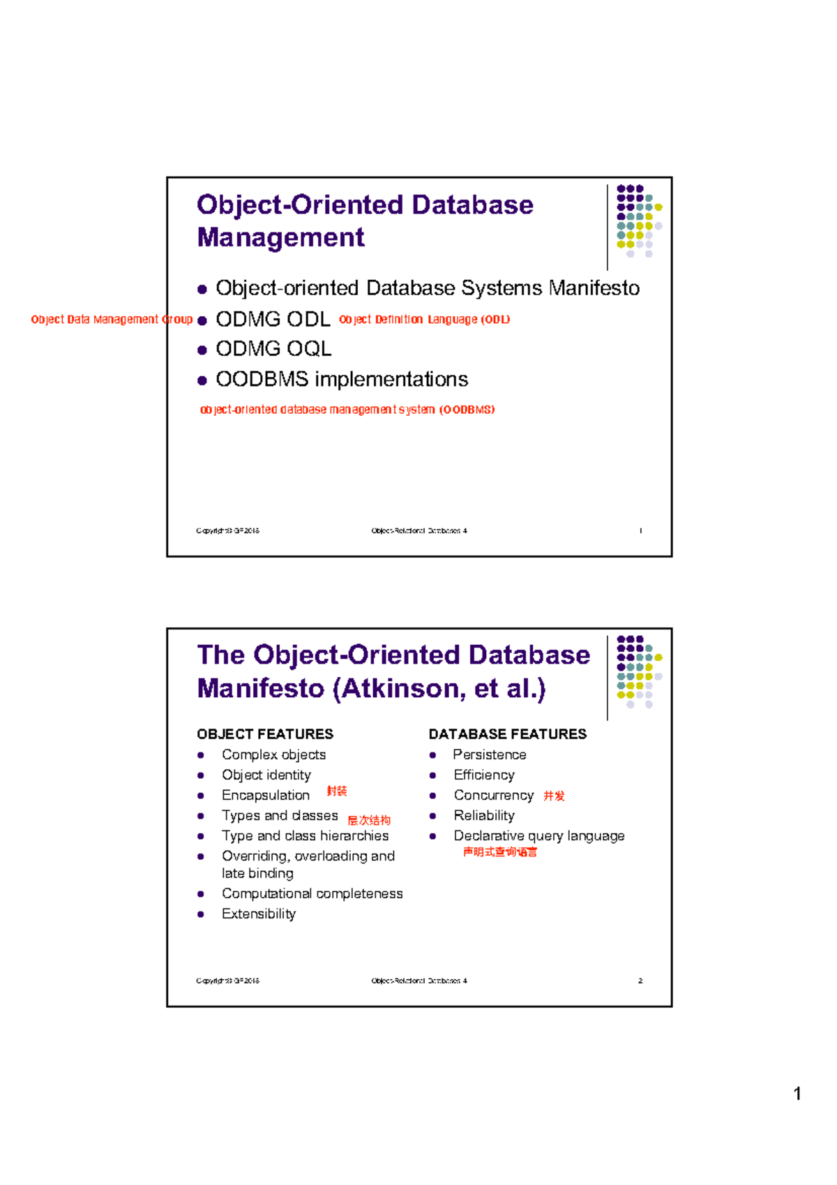 Lecture 4(14) - Copyright© GF2018 Object-Relational Databases 4 11 ...