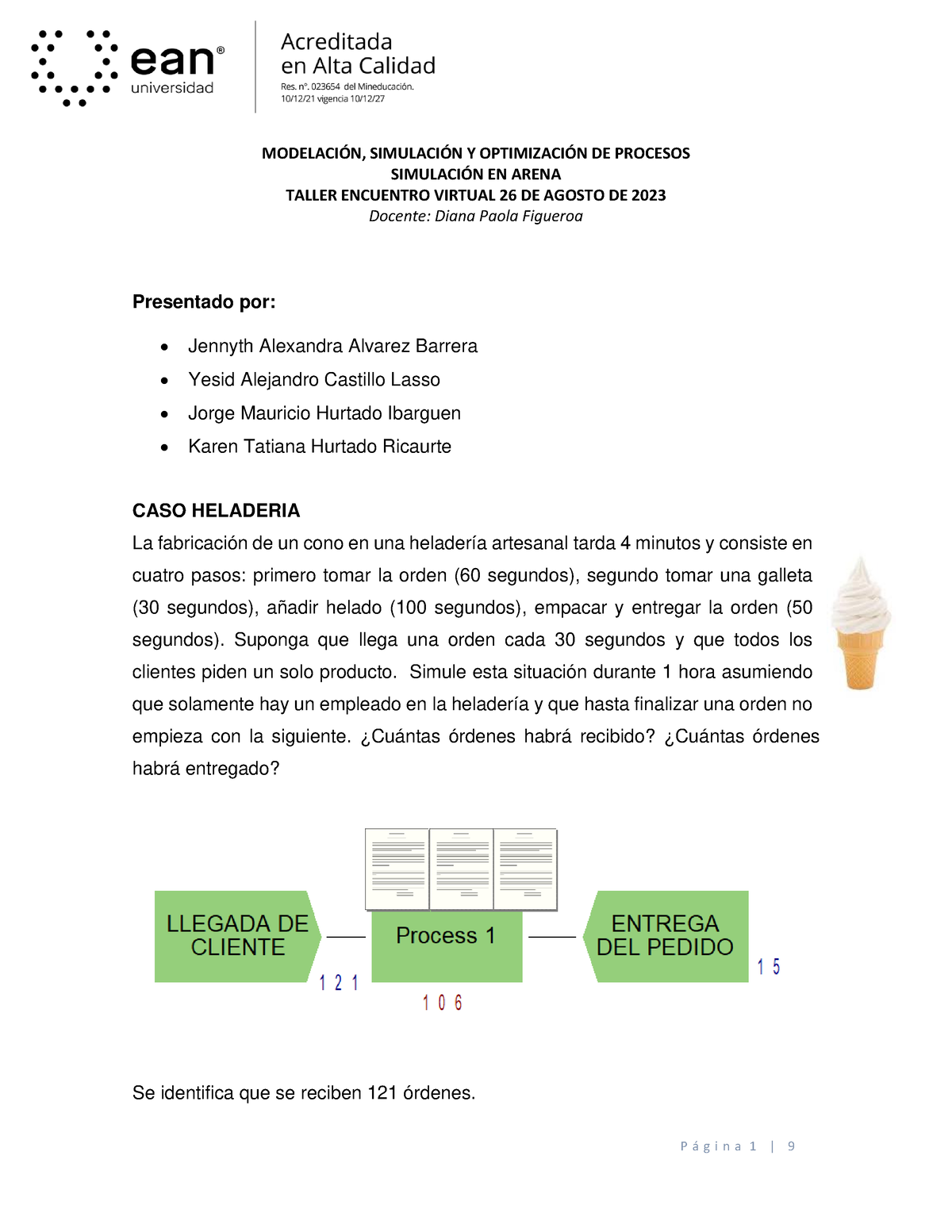 Taller Encuentro Virtual 26 DE Agosto DE 2023 - MODELACI”N, SIMULACI”N ...