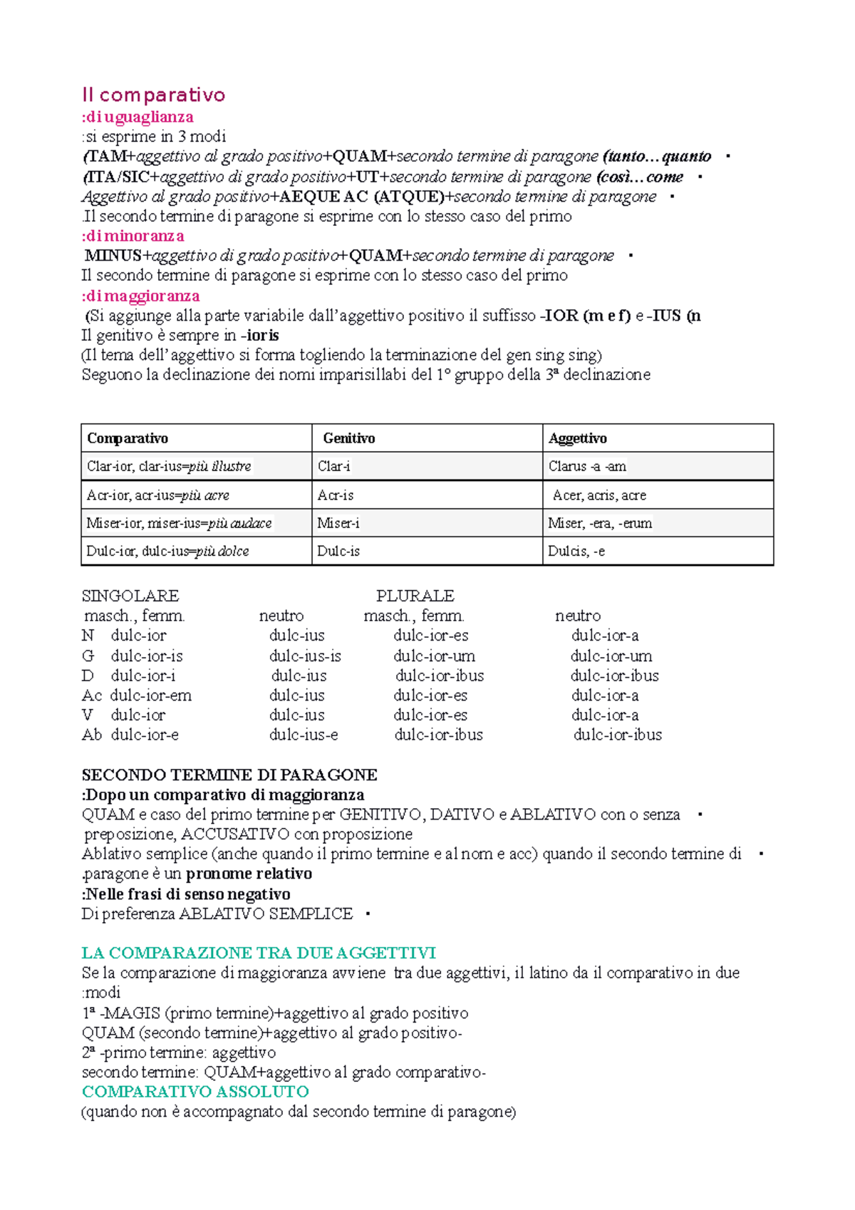 il latino in mappe pdf