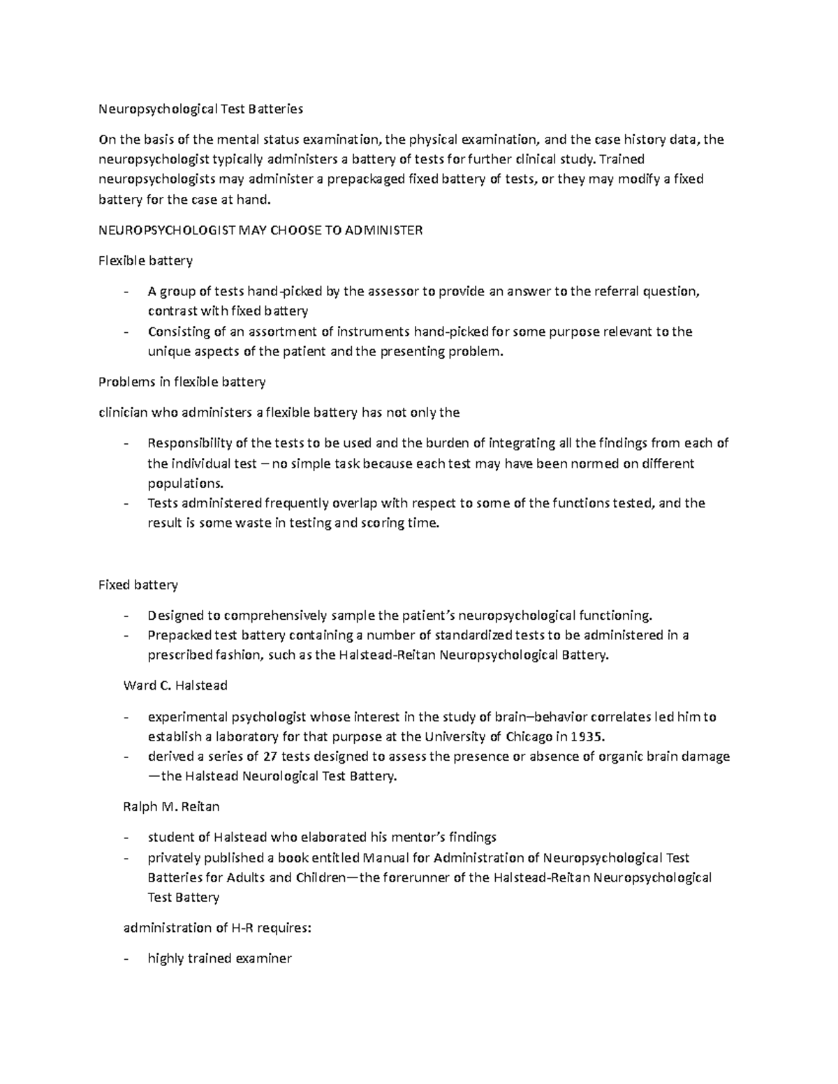 Neuropsychological Test Batteries - report ko - Neuropsychological Test ...