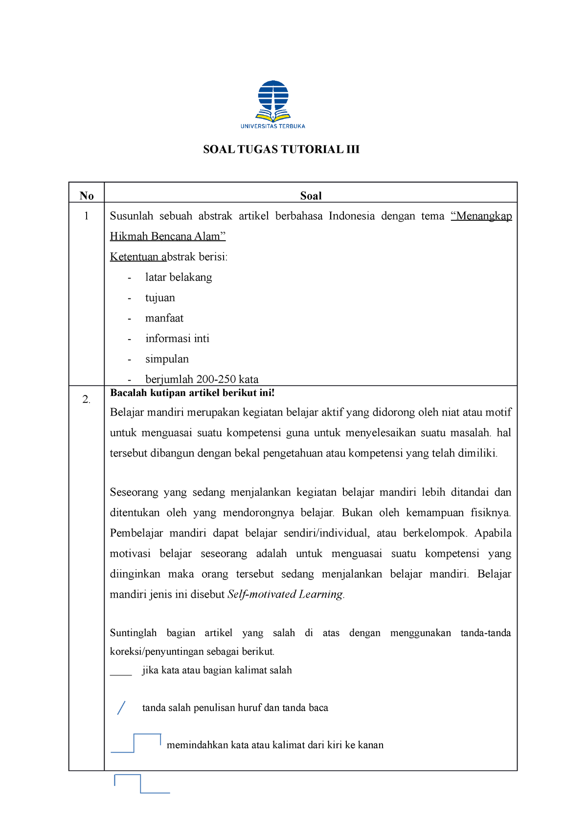 Tugas 3 Tuton B - Asafaedfa - SOAL TUGAS TUTORIAL III No Soal 1 ...