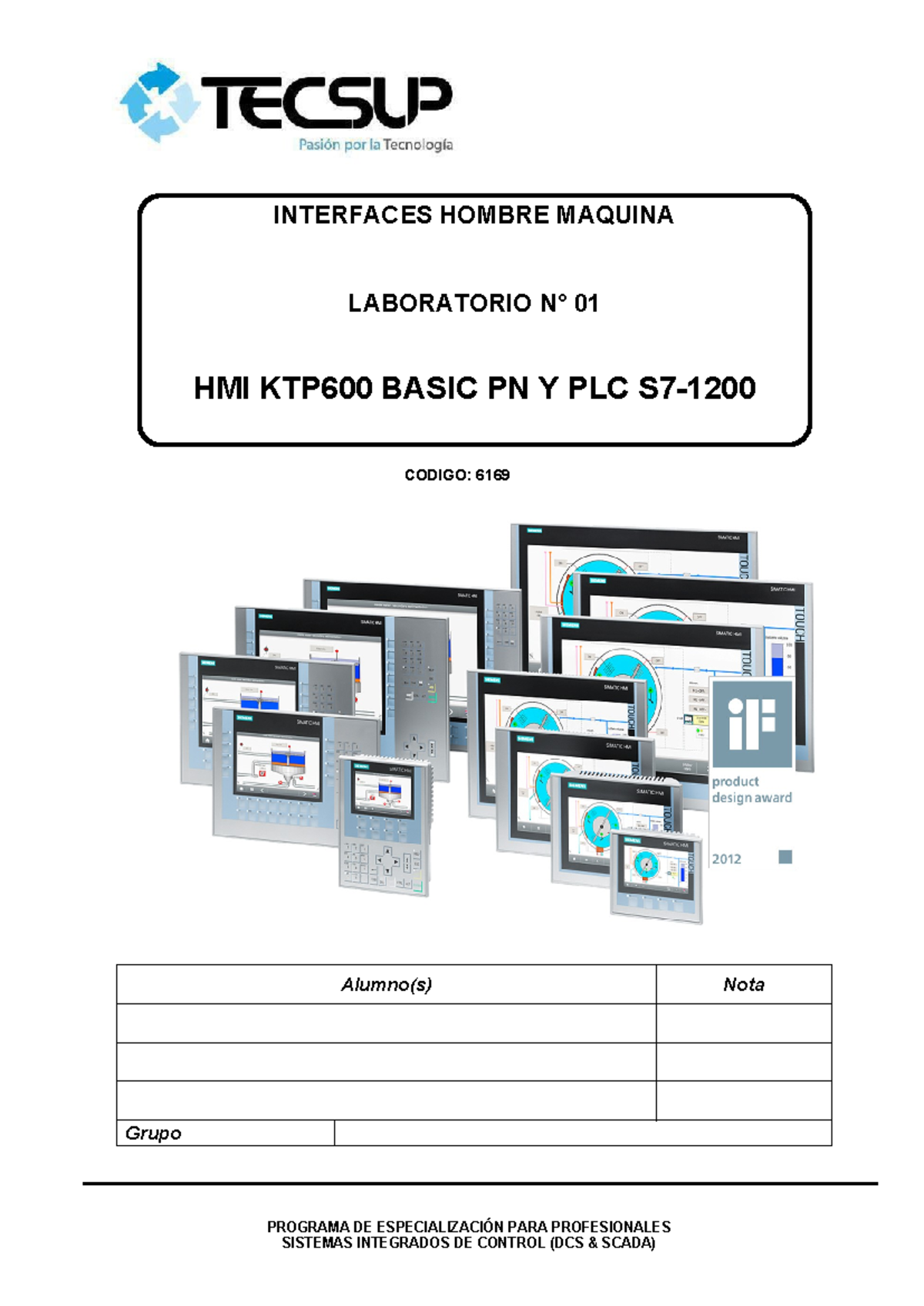Lab 01 - HMI - HMI Simatic y S7 1200 - INTERFACES HOMBRE MAQUINA ...
