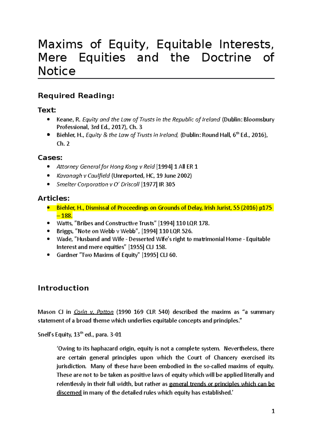 The Mareva Injunction : Equity And The Law Of Trusts In Ireland – SYDT