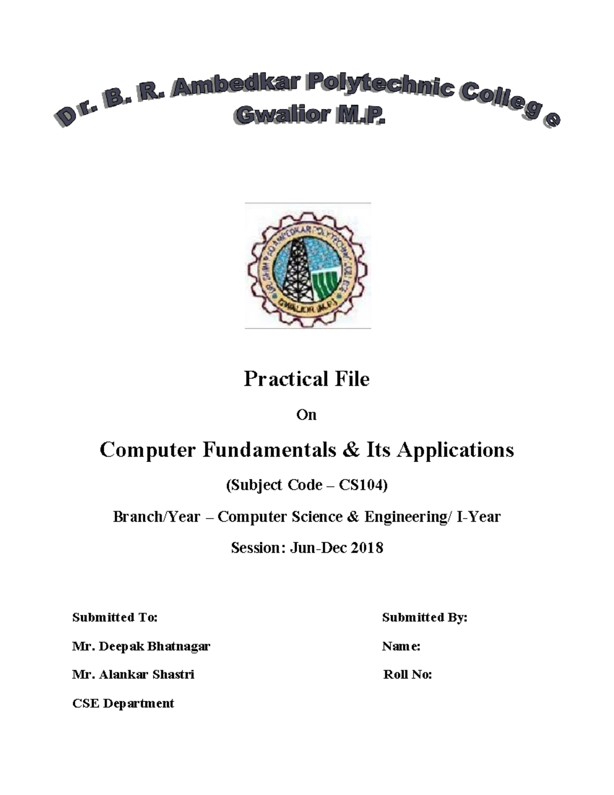 Computer manuel - For learning - Practical File On Computer ...